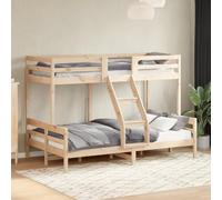 KTHLBRH Estructura de cama familiar, cama doble, muebles para dormitorio, litera, 80 x 200/120 x 200 cm, madera maciza de pino