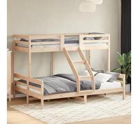 KTHLBRH Estructura de cama familiar, cama doble, muebles para dormitorio, litera, 80 x 200/140 x 200 cm, madera maciza de pino