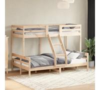 KTHLBRH Estructura de cama familiar, cama doble, muebles para dormitorio, litera, 90 x 200/120 x 200 cm, madera maciza de pino