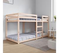 KTHLBRH Estructura de cama familiar, cama doble, muebles para dormitorio, litera sin colchón, 90 x 200 cm, madera maciza de pino