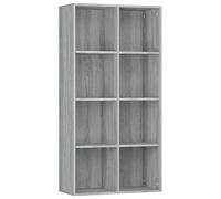 KTHLBRH Librería/aparador gris Sonoma 66 x 30 x 130 cm de material de madera estantes decorativos estantería de oficina estantería sala de estar estantes para el dormitorio de la oficina, sala de