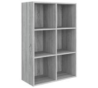 KTHLBRH Librería/aparador gris Sonoma 66 x 30 x 98 cm de material de madera estantes decorativos estantería de oficina estantería sala de estar estantes para el dormitorio de la oficina, sala de estar