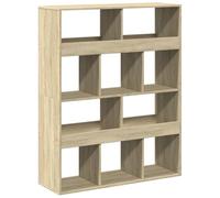 KTHLBRH Librería pequeña vitrina estantería para exteriores - Estantería para libros de roble sonoma 100 x 33 x 125,5 cm, material de madera para habitaciones, cocina, exterior oficina