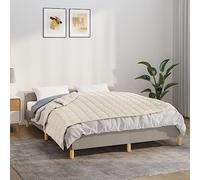 KTHLBRH Manta con peso de color crema claro, 137 x 200 cm, 10 kg, tela de algodón para problemas de sueño, con distribución uniforme del peso y relleno hipoalergénico