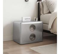 KTHLBRH Mesa Auxiliar Estilo Aviador con 2 cajones Vintage Mesa Auxiliar Aviador con Cajones, Mueble Multifunción para Hogar