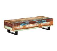 KTHLBRH Mesa de Centro Madera Maciza reciclada y Acero Mesa de Centro de Madera Maciza Reciclada - Estilo Vintage Único y Elegante 120x50x30 cm