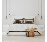 KTHLBRH Mesita de noche 2 uds. con cajón blanco, mesita de noche para sala de estar