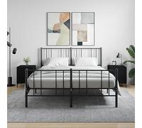 KTHLBRH Mesitas de Noche 2 uds Madera de ingeniería Negro Mesita de Noche Moderna con Almacenamiento y Estante, Estable y Resistente 40x40x50 cm