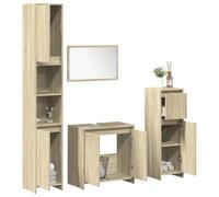 KTHLBRH Mueble de Baño con Espejo y Lavabo Integrado, Armario de Almacenamiento con Puertas Prácticas, Material de Madera de Ingeniería Resistente a la Humedad, Amplio Espacio