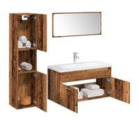 KTHLBRH Mueble de Baño con Lavabo y Armario - Mueble Superior con Agujero para Lavabo, Amplio Espacio de Almacenamiento, Puerta Práctica, Material de Madera