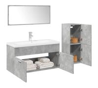 KTHLBRH Mueble de Baño con Lavabo y Espejo, Armario de Almacenamiento en Madera de Ingeniería Resistente a la Humedad, Fácil de Limpiar y Montar en Pared para Espacio Ordenado