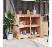 KTHLBRH Mueble de Cocina Exterior de Madera Maciza de Pino 106x55x92 cm con Amplio Espacio de almacenaje y diseño Modular para jardín, Armario Resistente con Estructura Robusta