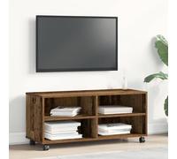 KTHLBRH Mueble de TV de madera envejecida, 90 x 35 x 35 cm, material de madera