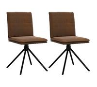 KTHLBRH Silla de Comedor Giratoria 360° con Respaldo Ergonómico, Tapizado de Ante Sintético Resistente y Estructura Estable de Metal y Madera para Comedor o Sala de