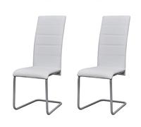 KTHLBRH Sillas de Comedor Cantilever con Estructura de Acero Tubular y Asiento Acolchado en Cuero Artificial, Ligeras y Duraderas, 2 Unidades, Soporte 110 kg