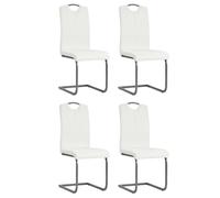 KTHLBRH Sillas de Comedor Voladizas Modernas, Juego de 4 Sillas Acolchadas con Tapizado de Cuero Sintético y Estructura de Madera Robusta para Cocina o Comedor,