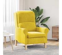 KTHLBRH sillón Amarillo Sillón Elegante Moderno con Cojines de Espuma y Estructura de Contrachapado Resistente 76 x 94 x 102 cm Terciopelo