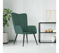 KTHLBRH Sillón de Relax de Terciopelo Verde Oscuro Sillón Relax Acolchado Tapizado en Terciopelo Suave con Estructura de Acero Estable