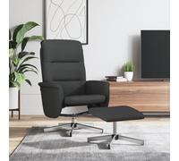 KTHLBRH Sillón reclinable con reposapiés Tela Negro Sillón Reclinable Manual Giratorio 360 Grados con Acolchado Confortable