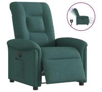 KTHLBRH Sillón reclinable eléctrico Tela Verde Oscuro Sillón Reclinable Eléctrico con Función Automática y Asiento Cómodo