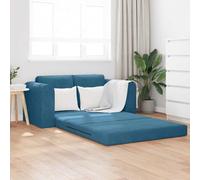 KTHLBRH Sofá Cama Azul Sofá Ergonómico Moderno con Fundas Desmontables y Tela Resistente 148 x 71 x 83 cm Terciopelo