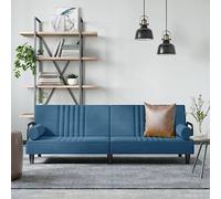 KTHLBRH Sofá cama con reposabrazos terciopelo azul, sofá de salón, muebles de asiento Muebles para el sofá y sofás complemento perfecto para su sala de estar o habitación de invitados