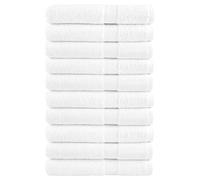 KTHLBRH SOLUND Juego de 10 toallas de sauna de color blanco, 80 x 200 cm, 600 g/m², toallas de rizo de 100 % algodón hilado en anillo, absorbentes y suaves para banco de sauna, Öko-Tex Standard 100