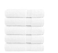 KTHLBRH SOLUND Toallas de ducha de alta calidad, 25 unidades, color blanco, 70 x 140 cm, 600 g/m², 100 % algodón hilado en anillo, certificado Öko-Tex, absorbentes con práctico montaje para colgar