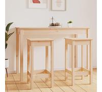 KTHLBRH Taburetes Altos de Madera de Pino Macizo con Estilo Rústico para Cocina, Comedor o Salón - Diseño Práctico sin Respaldo y Fácil Almacenamiento - Soportan hasta