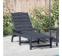 KTHLBRH Tumbona de Jardín Moderna con Respaldo Ajustable, Silla de Exterior de Plástico Resistente con Apoyabrazos Planos y Patas Estables, Fácil Montaje para Terraza o Espacios al