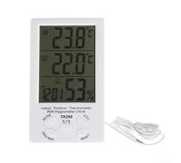 KTJ TA298 LCD Termómetro digital e higrómetro para lectura simultánea de temperatura interior y exterior humedad