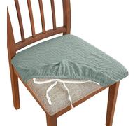 KTLCNDF Juego De 4 Protectores For Sillas De Comedor De Jacquard: Funda De Tela Flexible con Forro Resistente A La Intemperie For Eventos En Interiores Y Exteriores.(Green,Medium 2PC)