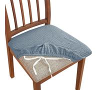 KTLCNDF Juego De 4 Protectores For Sillas De Comedor De Jacquard: Funda De Tela Flexible con Forro Resistente A La Intemperie For Eventos En Interiores Y Exteriores.(Blue,Medium 6PC)