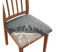 KTLCNDF Juego De 4 Protectores For Sillas De Comedor De Jacquard: Funda De Tela Flexible con Forro Resistente A La Intemperie For Eventos En Interiores Y Exteriores.(Gray,Small 2PC)