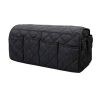 KTLCNDF Organizador De Almacenamiento For Reposabrazos De Sofá - Bolsillo Lateral Multifuncional De 14 Bolsillos For Revistas, Control Remoto, Teléfono (Gris/Negro/Azul, 50x15.2x22cm)(Black)