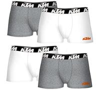 KTM L - Set de 4 Calzoncillos bóxer Blanco y Gris Claro