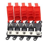 KTMBOHU Bloque de fusibles Midi de 3/4/5/6 vías, 200A, Tipo Perno, distribución de energía, portafusibles SUV BDFS Midi(4 Way)