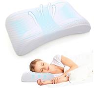KTMOUW Almohada Viscoelastica Almohada Cervicales y Cuello Almohada Cervical Ergonómica Almohada Dormir de Lado y Boca Abajo Funda Extraíble y Lavable
