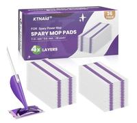 KTNAid Paquete de 36 almohadillas de repuesto compatibles con mopas Swiffer WetJet, almohadillas de repuesto desechables para suelos multisuperficie, grosor y absorbentes