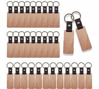 Ktnyl 30 Piezas Llaveros Madera, Llavero de Madera, Etiquetas de Llaves de Haya, Llaveros Personalizados, Llaveros Originales Personalizados, Puede Utilizarse Como Llavero o Etiqueta de Bricolaje