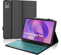 KTOITION Funda con teclado para Lenovo Tab M11 (TB336ZU/TB336FU) 11 pulgadas 2025, funda con teclado Bluetooth para Lenovo Tab M11 - Funda con soporte para lápiz inalámbrico - Negro