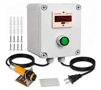 Ktolplao Contador LED digital 0-999999 Caja de conteo de visitantes de 6 dígitos 100V-240VAC Contador de tráfico para centro comercial, tienda, personas, distancia de flujo de 2 m, interruptor