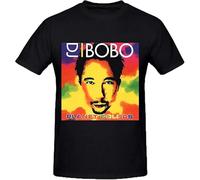KTOPMC DJ Bobo Planet Colors Custom T Shirts Design Round Neck(X-Large)