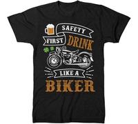 KTOPMC Drink Like A Biker St Patricks Day Tshirt Funny Motorcycle Mens Gift for A Biker74919(Small)