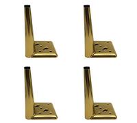 KTREZ Patas de metal para muebles, patas de muebles de 6 pulgadas, acero inoxidable, sofá, mesa, armario, encimera, estantes, patas de repuesto de altura ajustable, juego de 4 (3 colores), dorado, 5