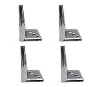 KTREZ Patas de metal para muebles, patas de muebles de 6 pulgadas, acero inoxidable, sofá, mesa, armario, encimera, estantes, patas de repuesto de altura ajustable, juego de 4 (3 colores), plateado, 7