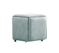 KTREZ - Taburete de almacenamiento 5 en 1 otomano moderno con cubeta, apilable, para cambiar zapatos, multifuncional, asiento pequeño, plegable, mesa de centro, sala de estar, sofá, taburete técnico W