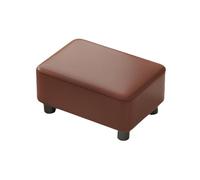 KTREZ - Taburete pequeño de piel sintética, taburete de tela otomano con patas de plástico, 16/23 cm de alto, reposapiés rectangular para adultos con almohadillas para orejas antideslizantes
