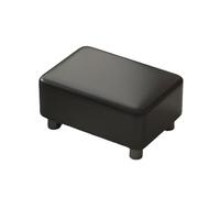 KTREZ - Taburete pequeño de piel sintética, taburete de tela otomano con patas de plástico, 16/23 cm de alto, reposapiés rectangular para adultos con almohadillas para orejas antideslizantes
