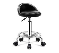 Ktrezs Deluxe Round Altura Redonda Hidráulica Hidráulica Hidráulica Ajuste, Ideal para SPA Masaje Facial Tattoo Doctor Oficina O Uso Doméstico (bajo Respaldo) Black 1